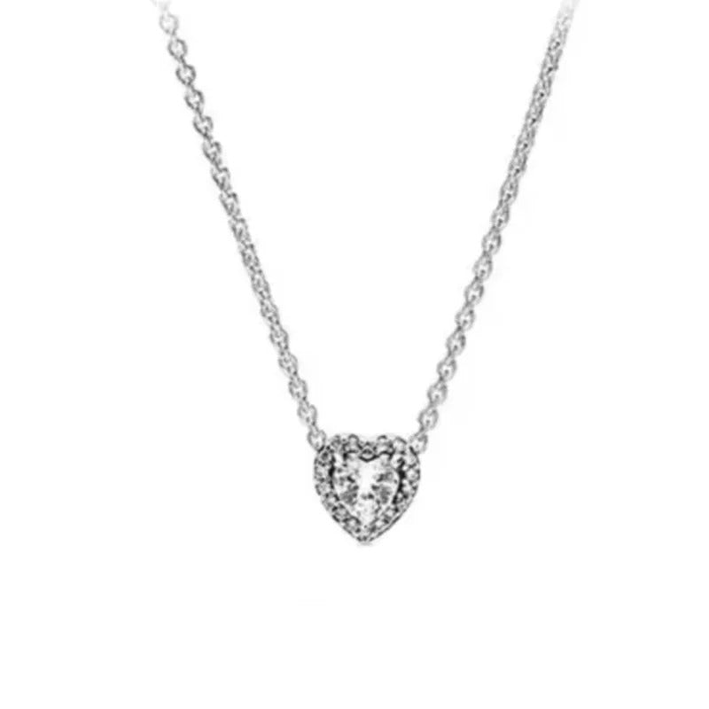 Heart Shaped Cubic Zirconia Necklace