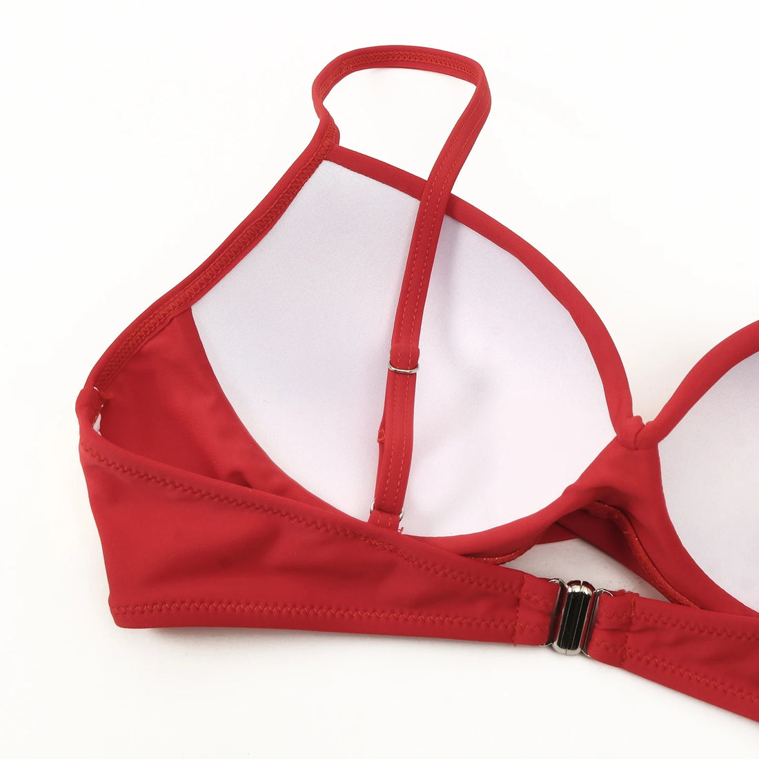 Red High Waist Push-Up Bikini