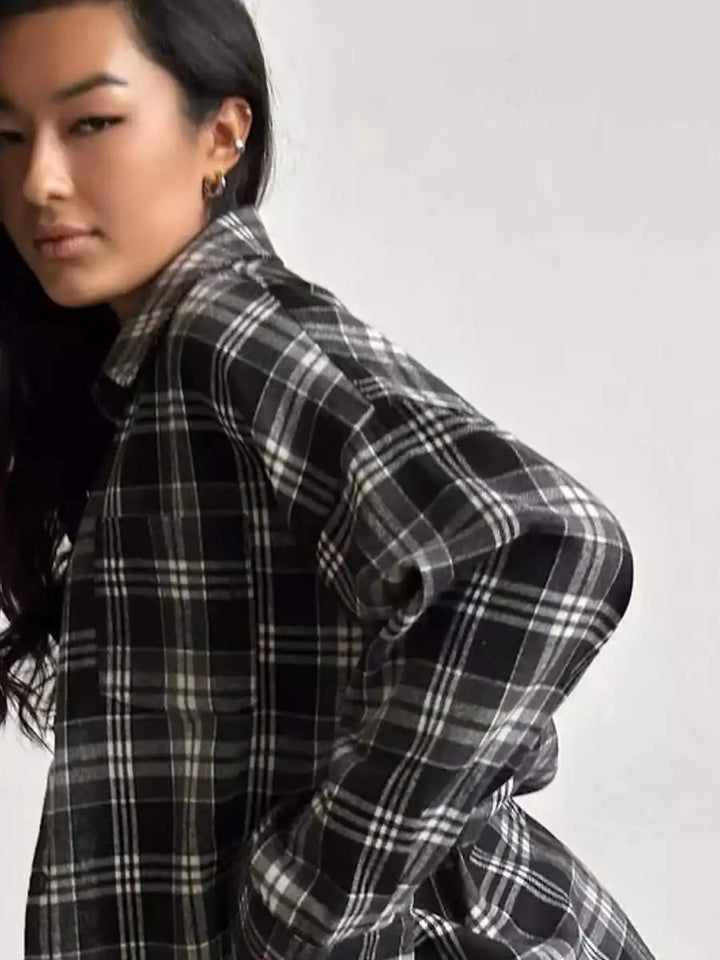 Black Checkered Shirt