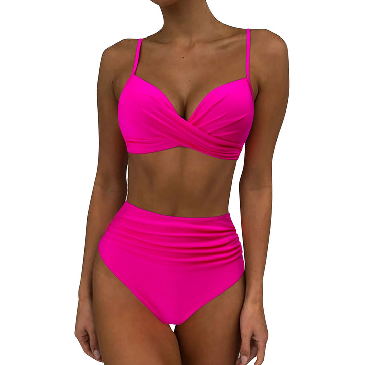 Pink High Waist Push-Up Bikini