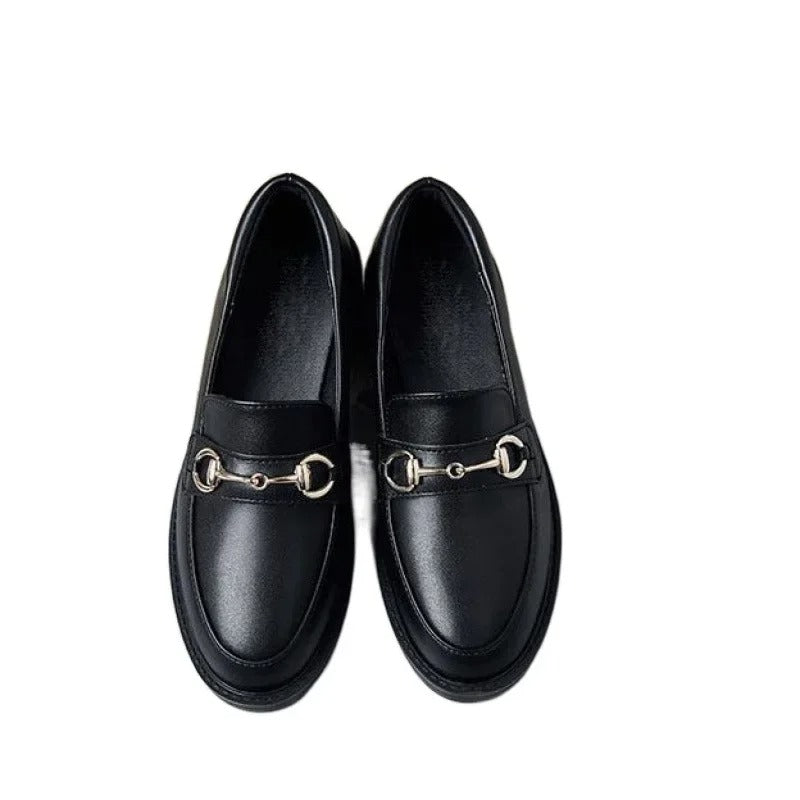 Black Matte Vintage Women's Loafers