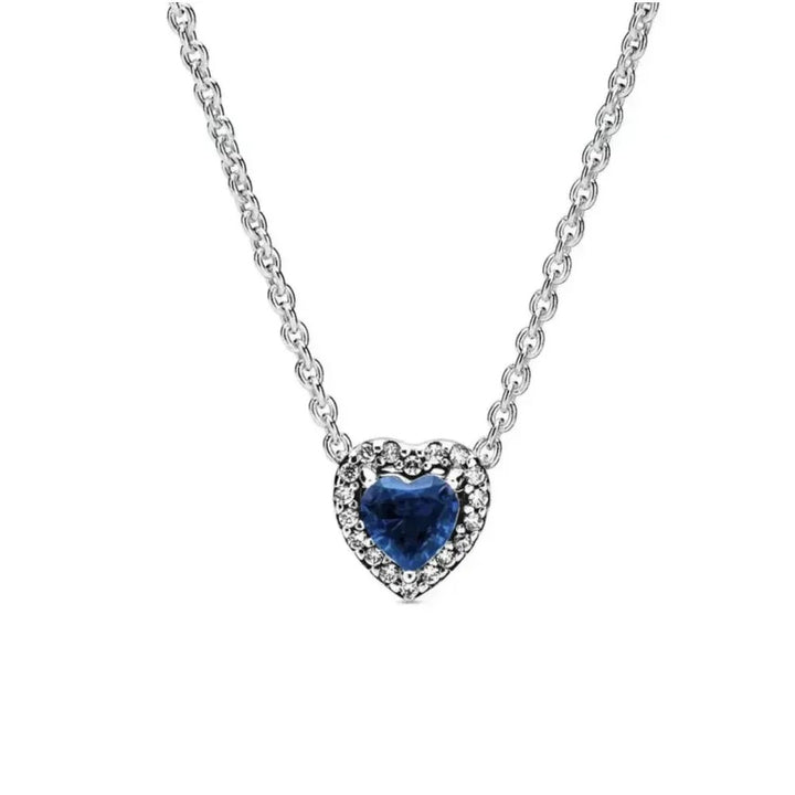 Heart Shaped Blue Stone Necklace