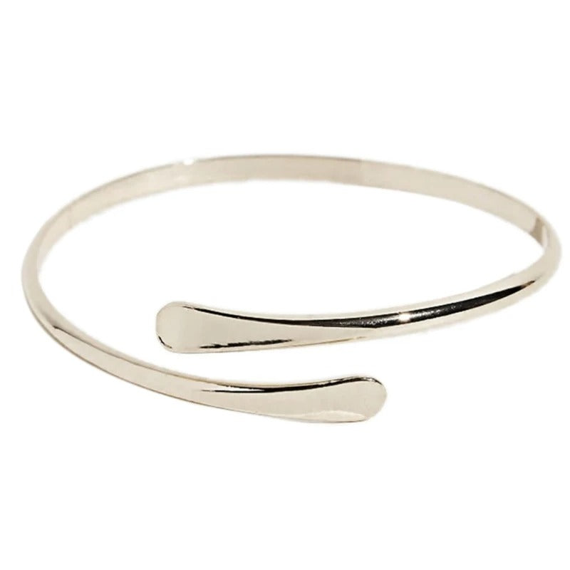 Srebrna Minimalistyczna Bransoletka Cuff