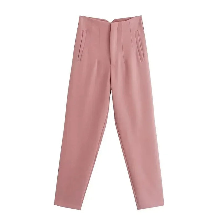 Pink High Waist Trousers