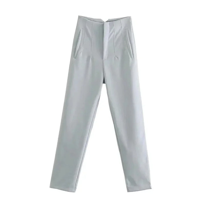 Light Blue High Waist Trousers