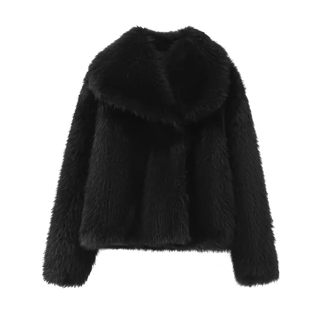 Black Faux Fur Jacket