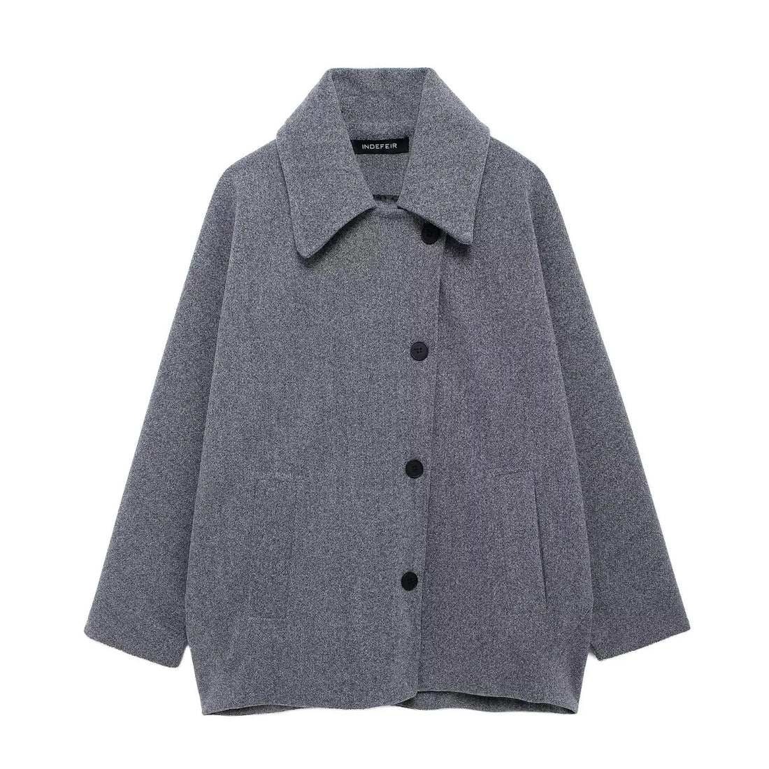 Gray Wool Single Breasted Jacket