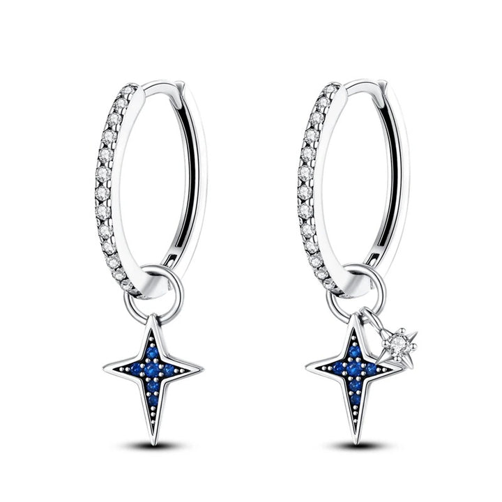 Silver Earrings StarlightElegance of Space Style