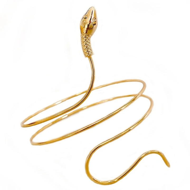 Gold Spiral Snake Bracelet