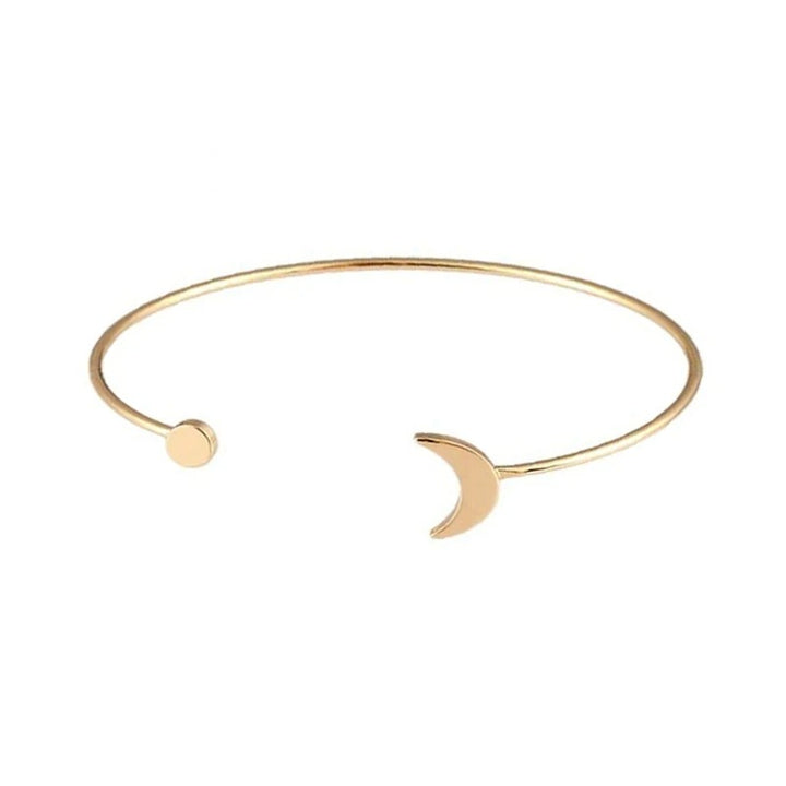 Gold Fashion Cuff Bracelet with Moon