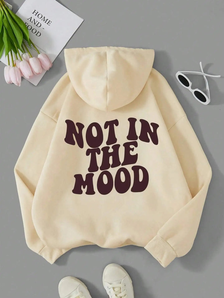 Beige Hoodie Not In The Mood