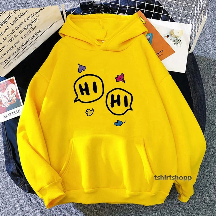 Heartstopper Nick and Charlie Harajuku Yellow Sweatshirt