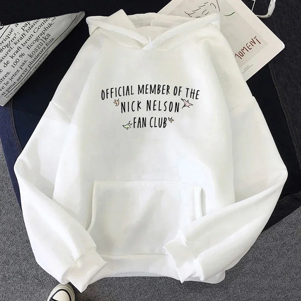 Nick Nelson Fan Club White Hoodie