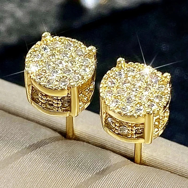 Gold Delicate Stud Earrings Classic Elegance