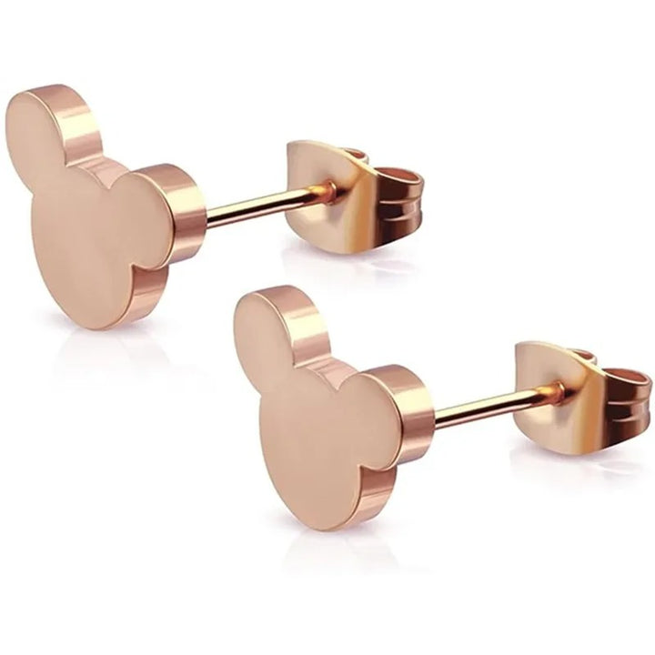 Stylish Rose Gold Rabbit Stud Earrings