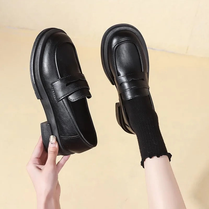 Black Lolita Shoes for Women on Platform in Japanese Style