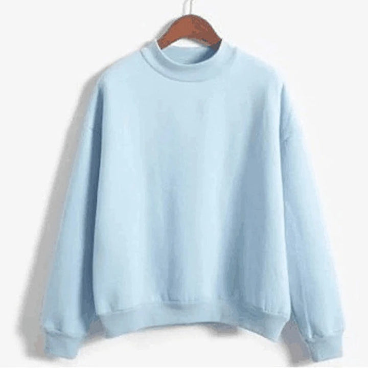 Light Blue Turtleneck Sweatshirt