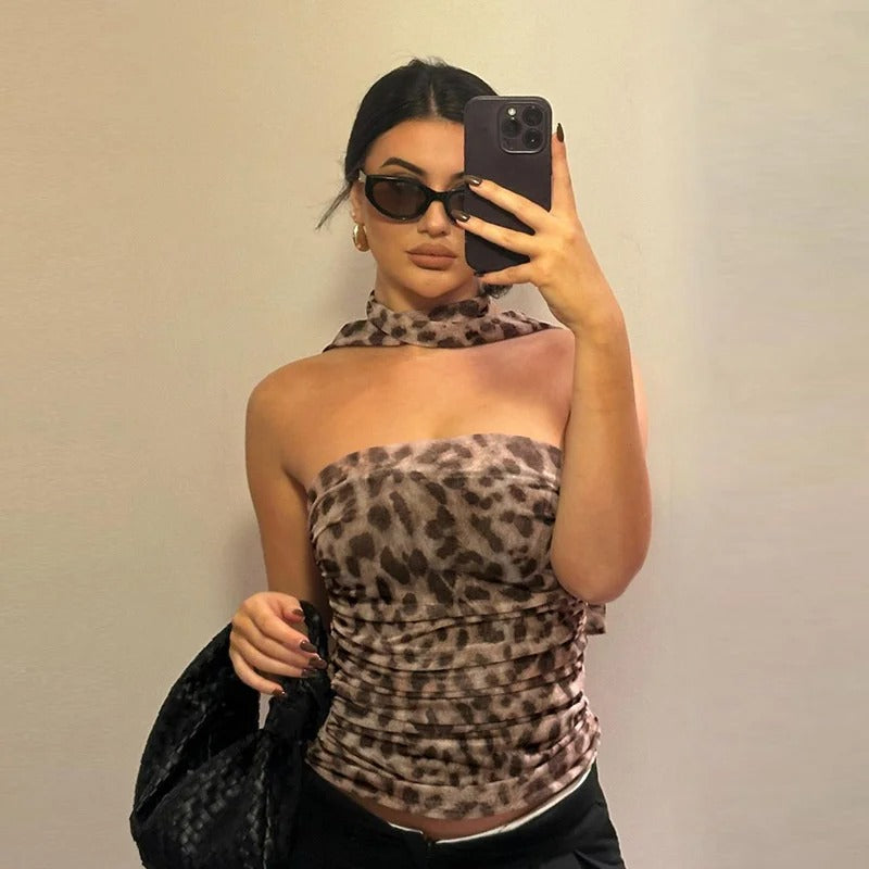 Leopard Tiulowy Top