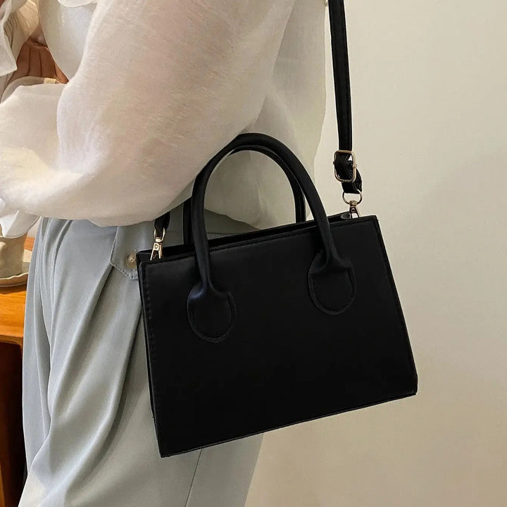 Black PU Leather Casual Shoulder Bag