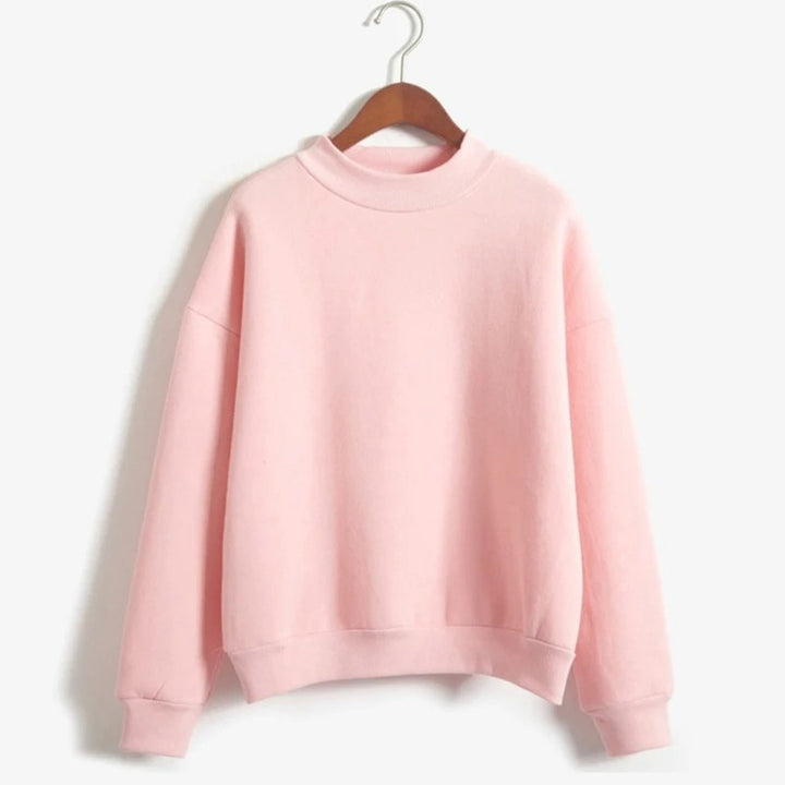 Pink Turtleneck Sweatshirt