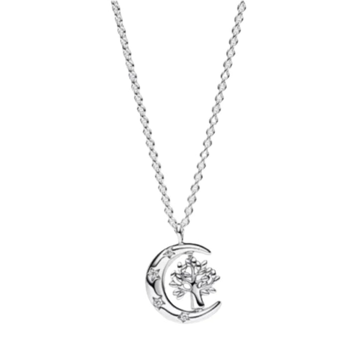 Moon and Tree of Life Necklace