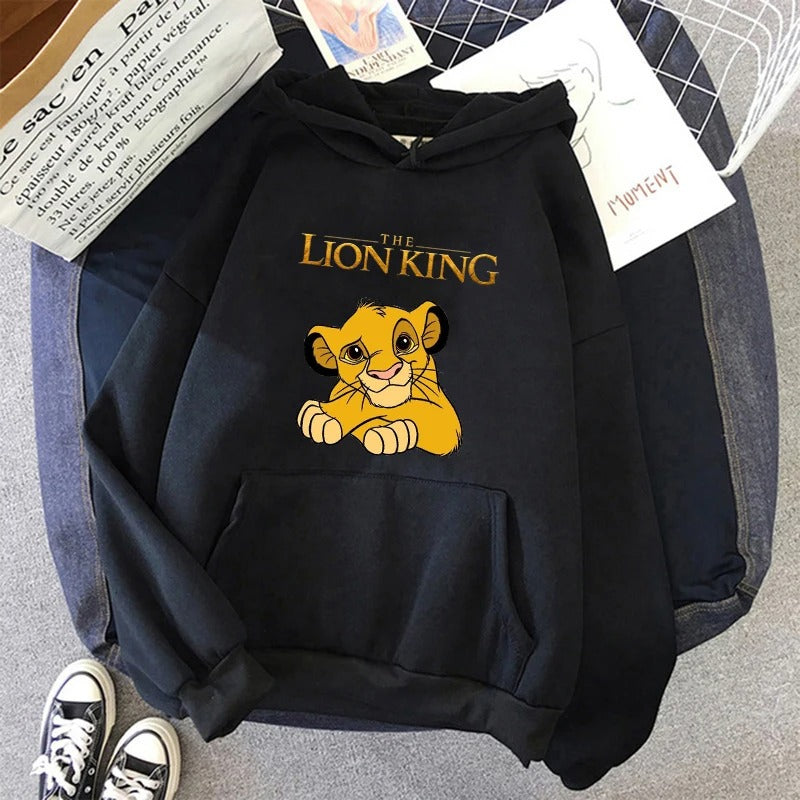 Czarna Bluza z Kapturem The Lion King