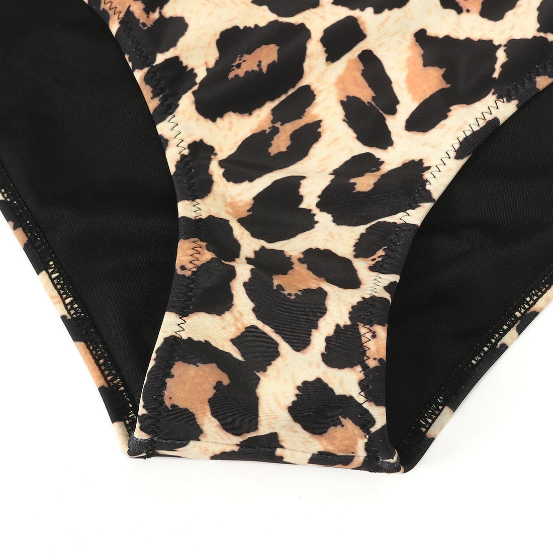 Black Leopard High Waist Push-Up Bikini