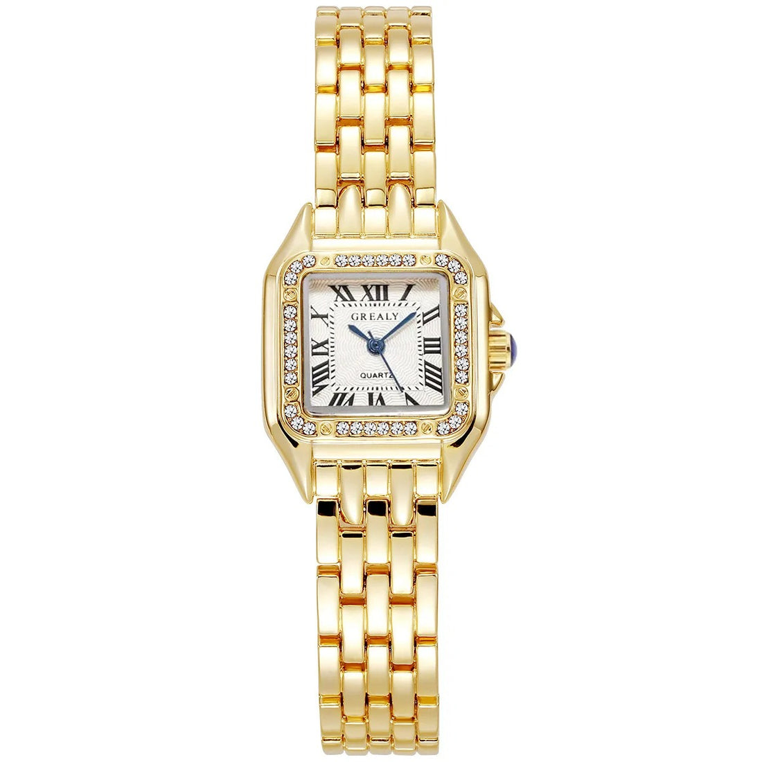 Gold Ladies Watch with Zircons