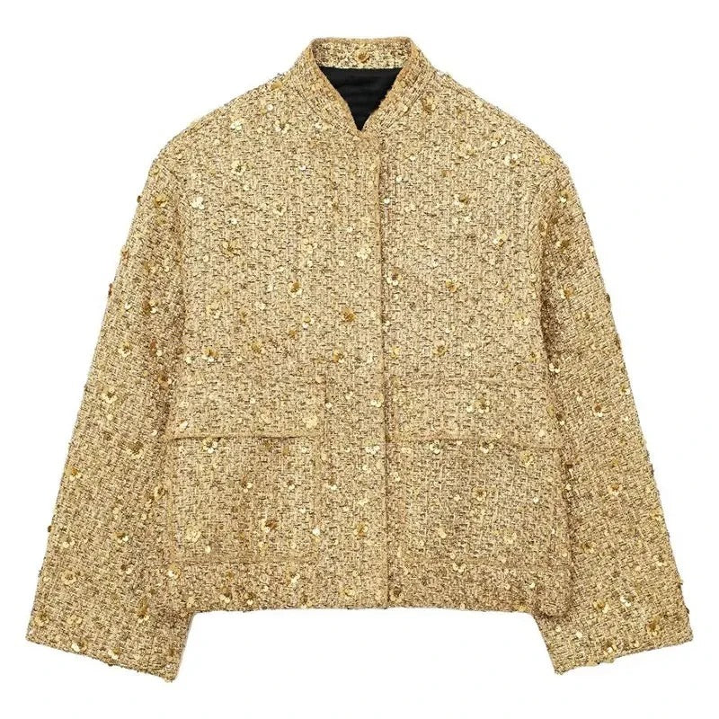 Gold Sparkle Sequin Jacket