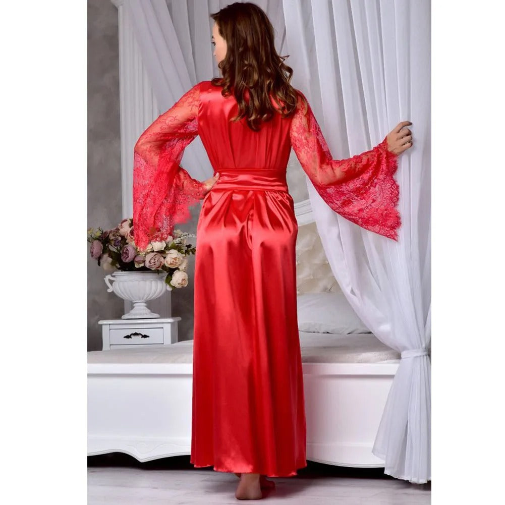 Red Satin Nightgown Sexy and Seductive