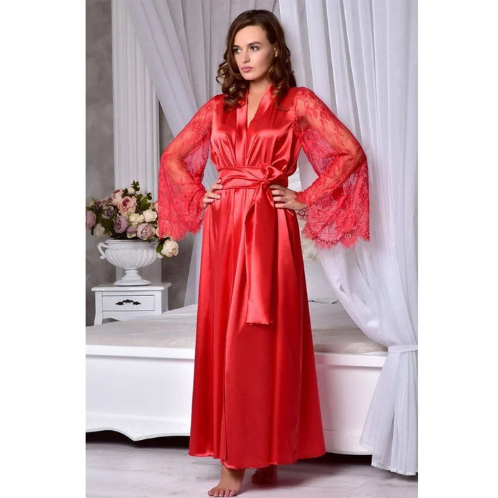 Red Satin Nightgown Sexy and Seductive