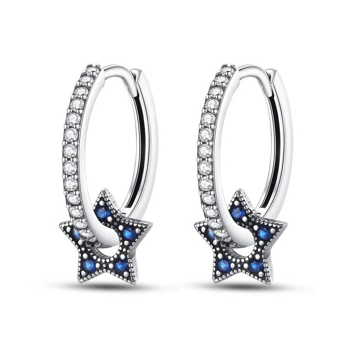 Starry Glow Hoop Earrings