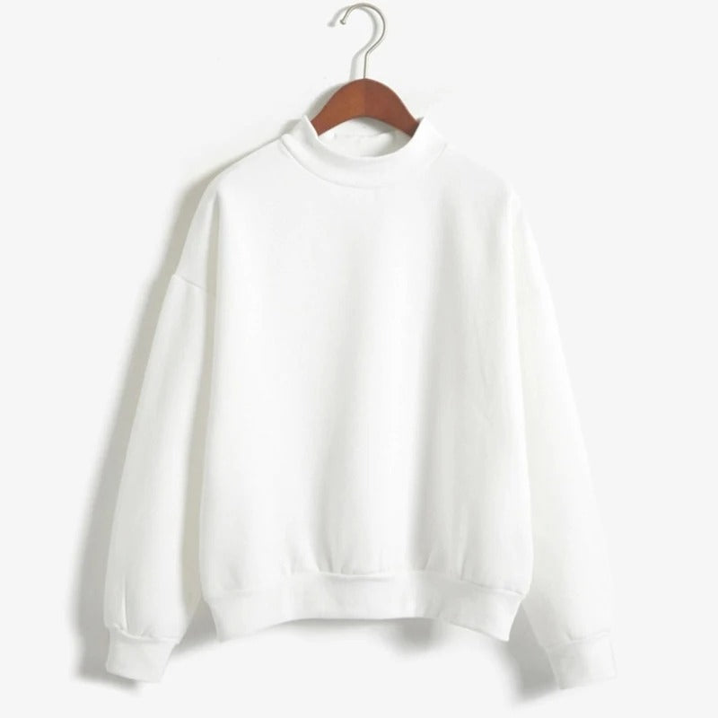 White Turtleneck Sweatshirt