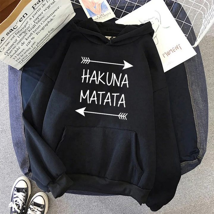 Black Hakuna Matata Arrows Hoodie