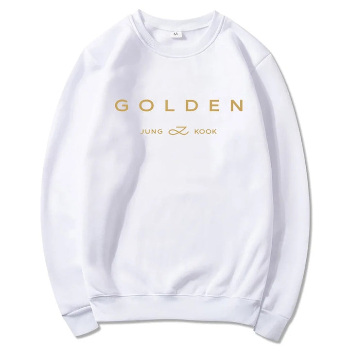 Biała bluza Jungkook GOLDEN