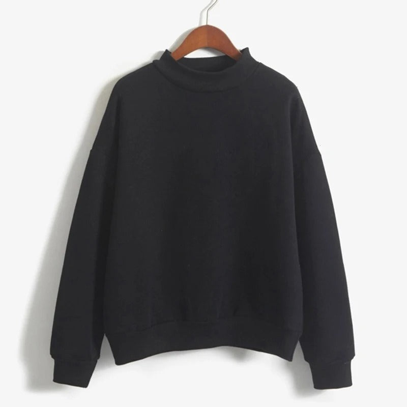 Black Turtleneck Sweatshirt