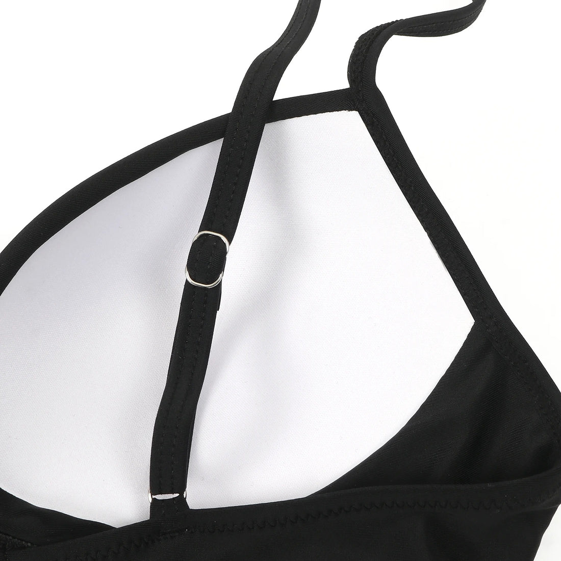 Czarno-Panterkowe Bikini Push-Up z Wysokim Stanem