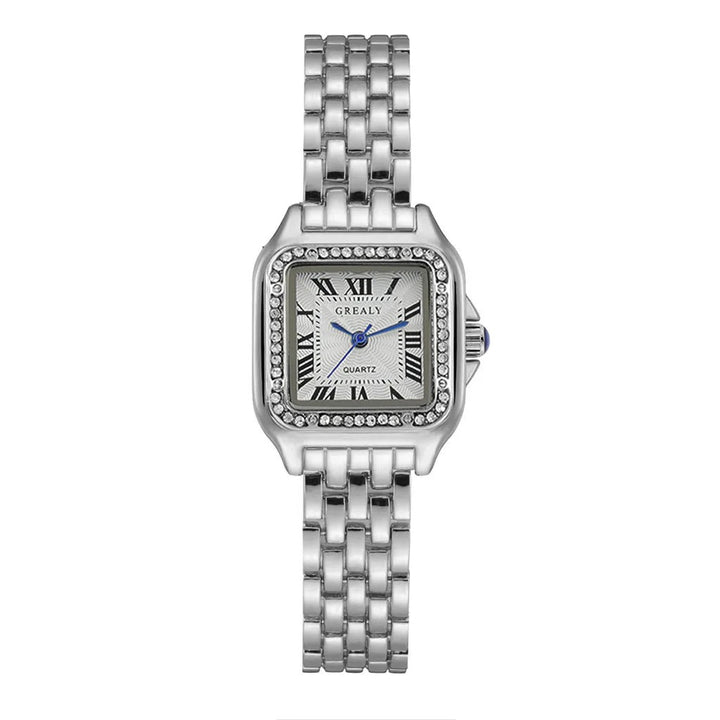 Silver Ladies Watch with Zircons