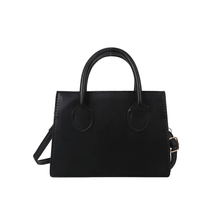 Black PU Leather Casual Shoulder Bag