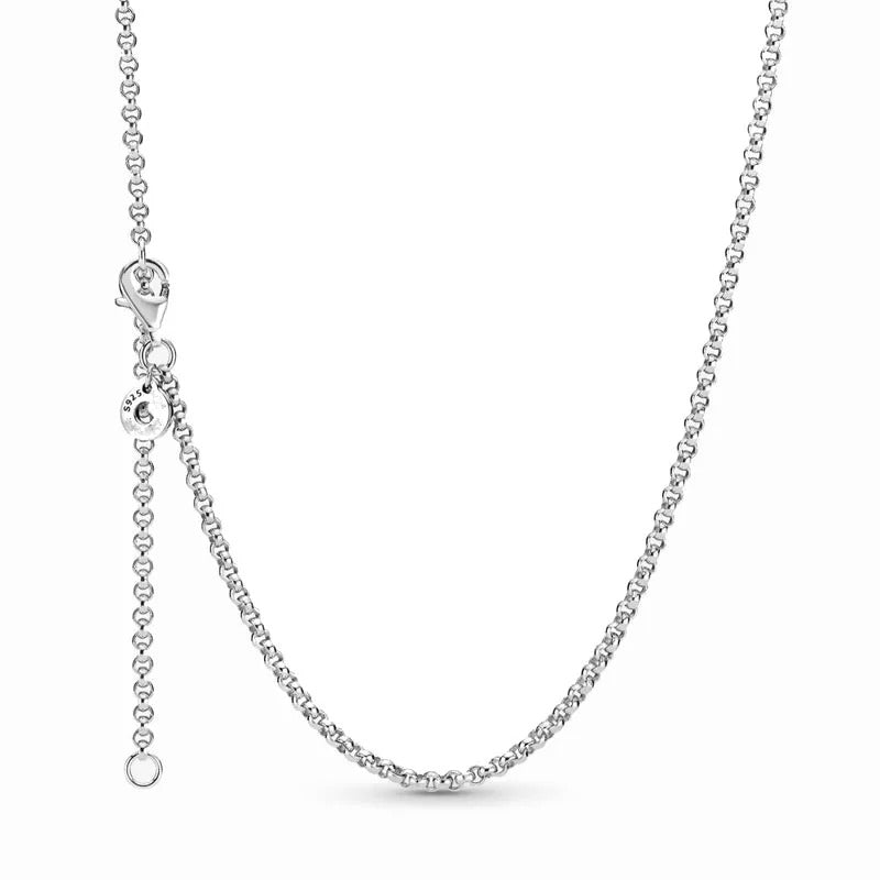 Silver Necklace with Adjustable Length