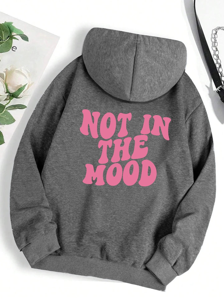 Not In The Mood Dark Grey Hoodie