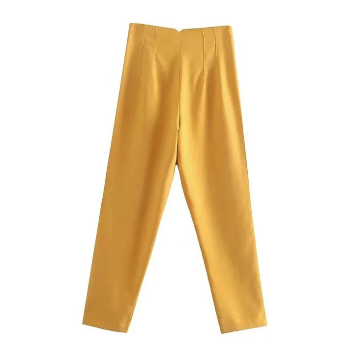 Yellow High Waist Trousers