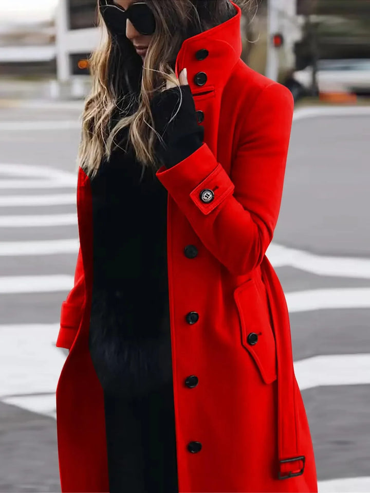 Red Classic Wool Coat