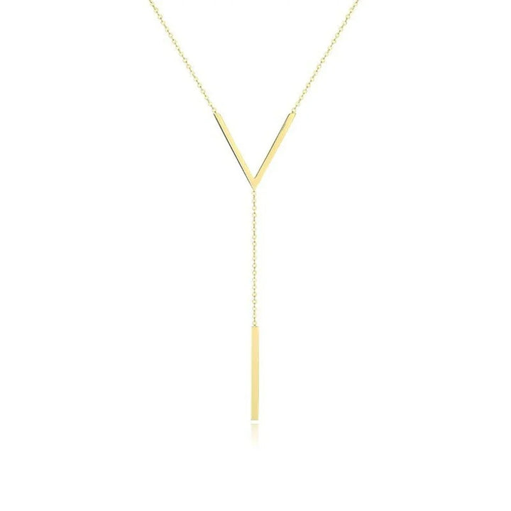 V-Shaped Choker Necklace Gold Chain Elegant Jewelry