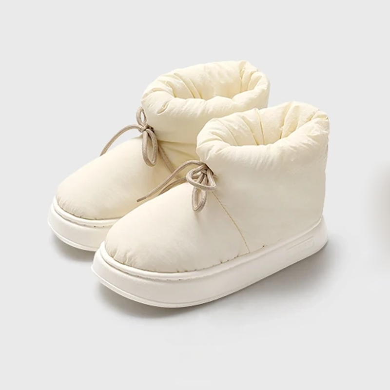 Winter Warm Plush Ankle Boots - White