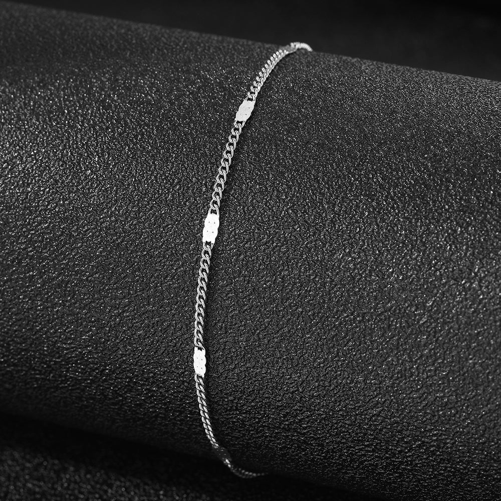 Silver Stainless Steel Ankle Bracelet