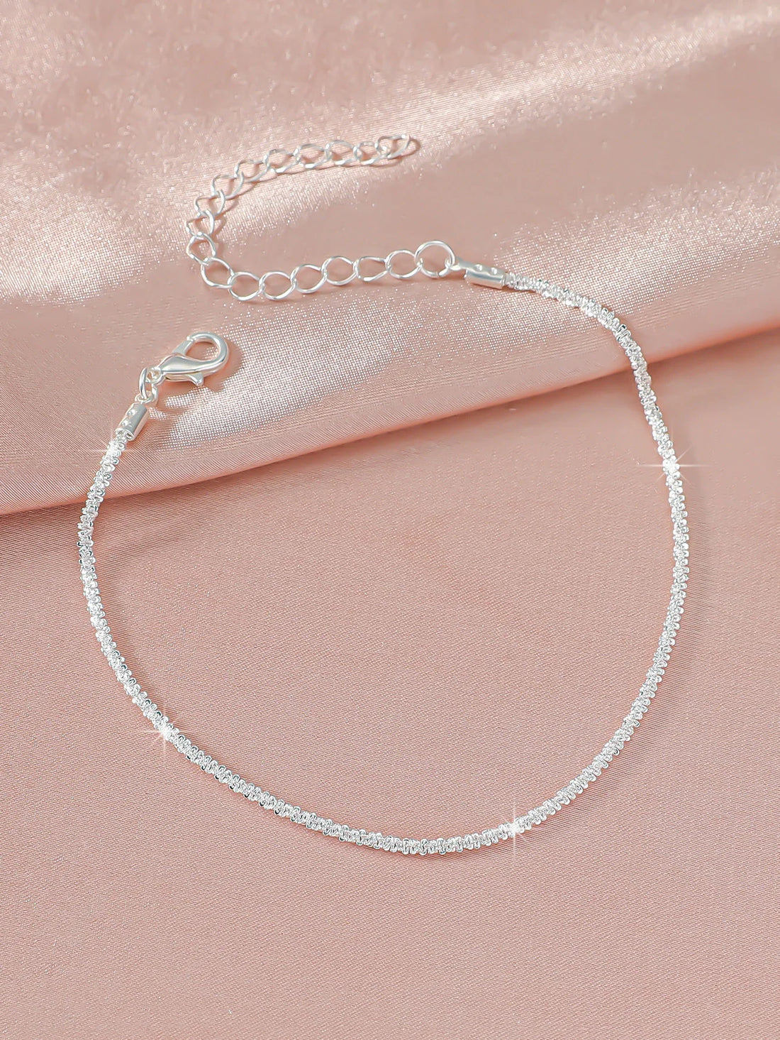 Silver Shiny Ankle Bracelet