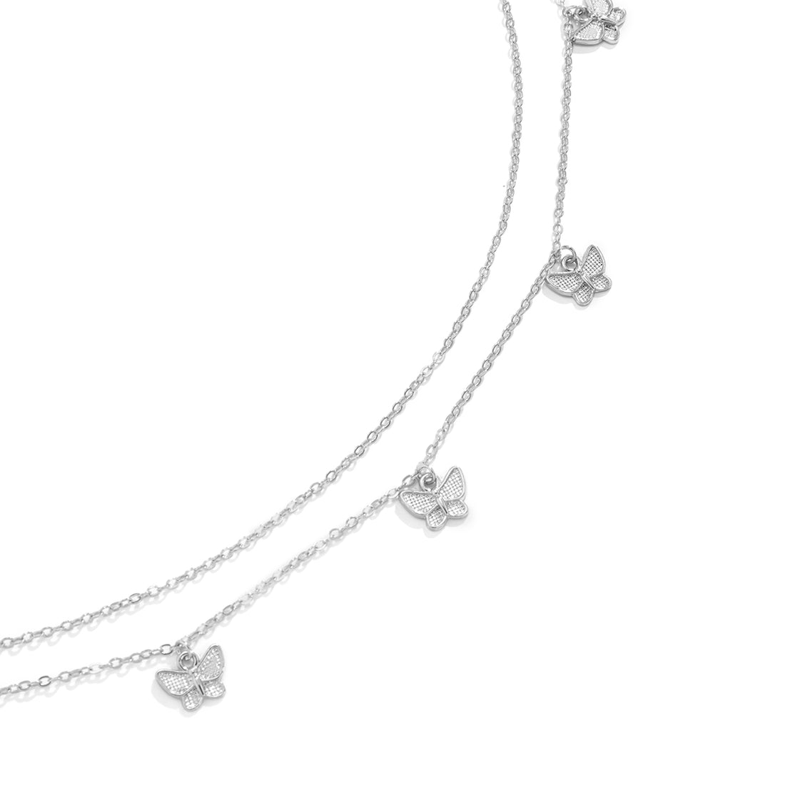 Silver Waist Chain with Butterflies