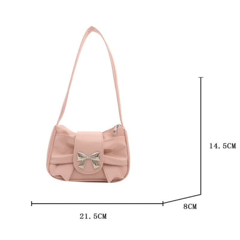 Pink Fashion Shoulder Bag With Bow