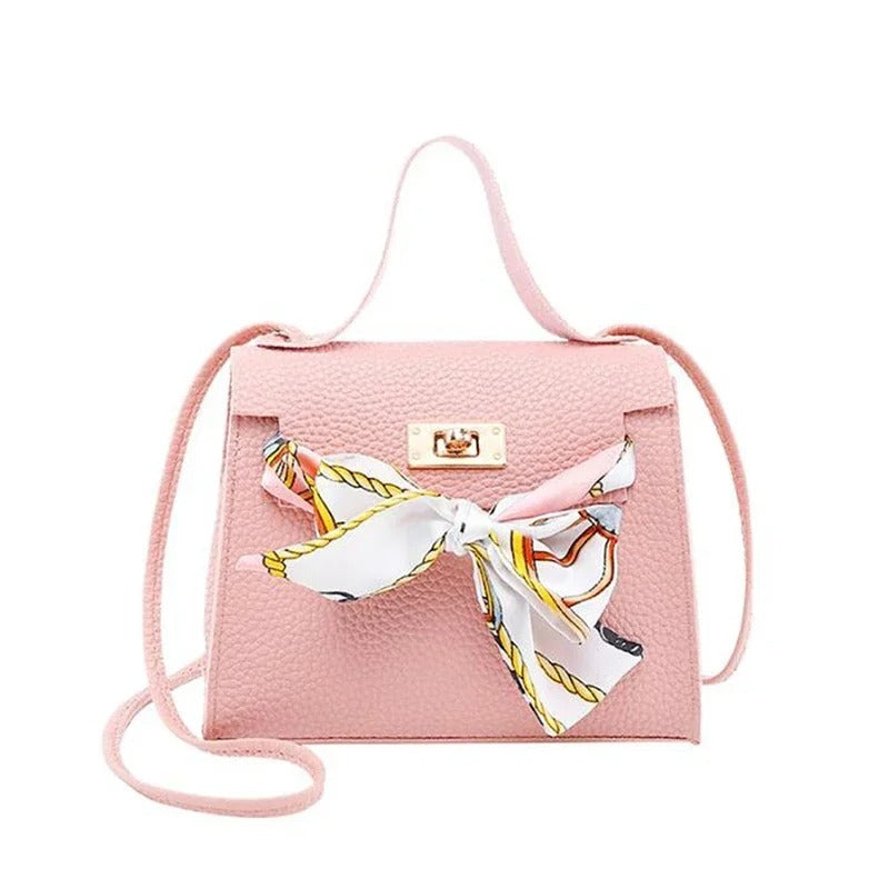 Pink Silk Strap Designer Shoulder Bag